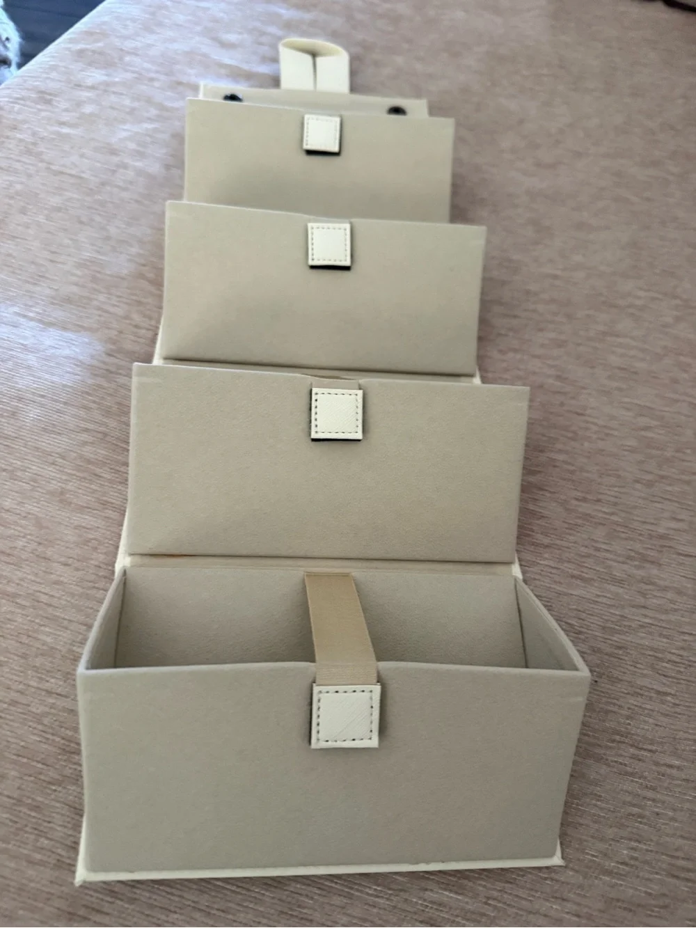 Compact Glasses Organizer Box with Snap Closure
